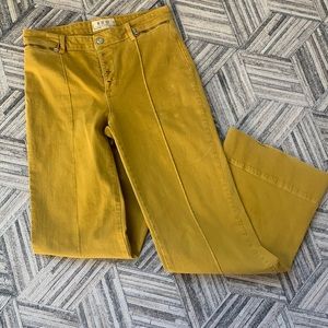 👑🥳WeTheFree🥳👑 Mustard gold button up wide leg pants